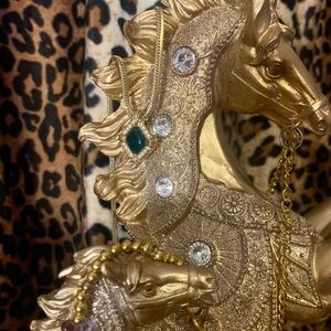 Avon Gold Necklace with Green Gem